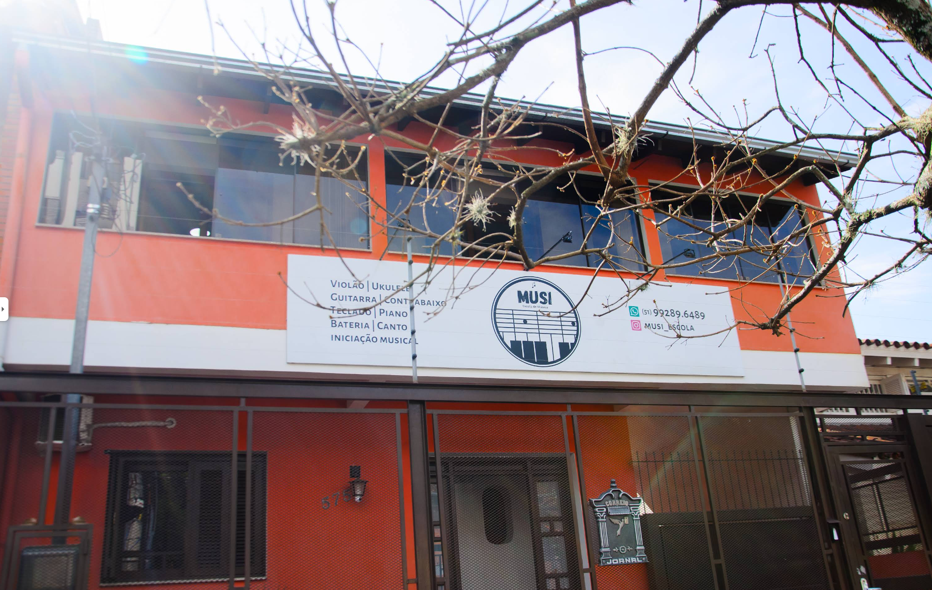 Fachada da Musi Escola de Música, Menino Deus, Porto Alegre